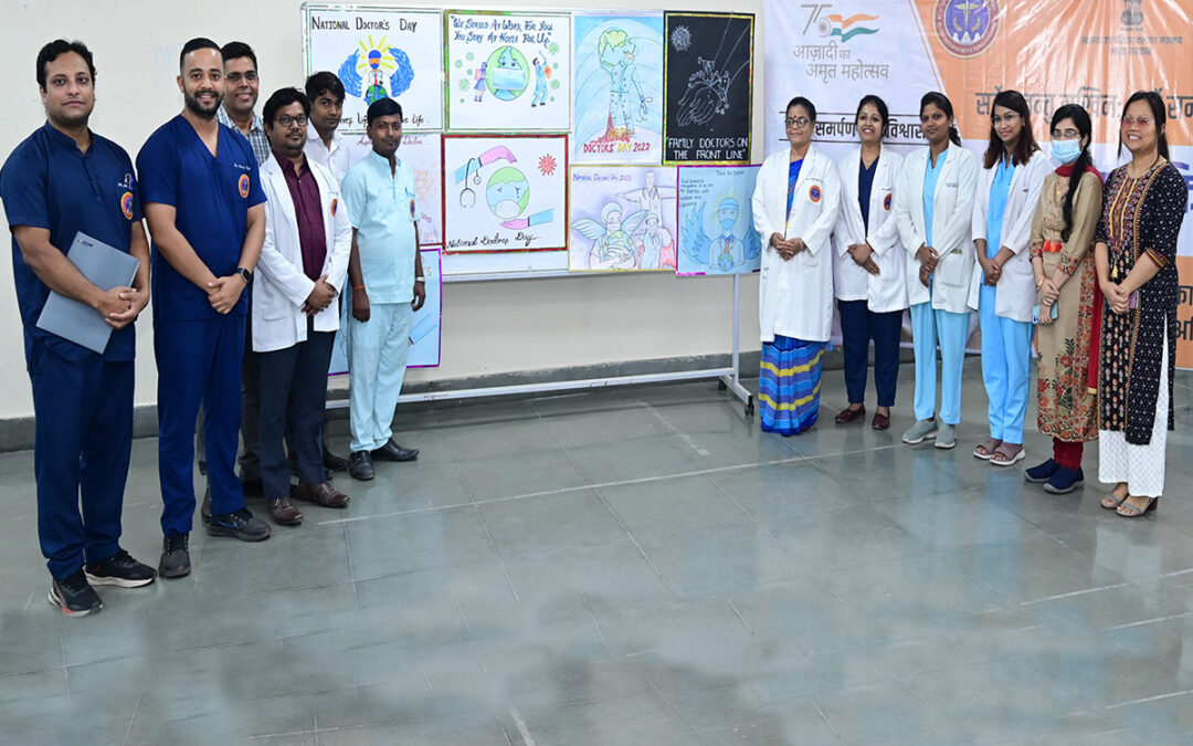 Paintings & posters by faculty and resident doctors as a part of Doctor’s Day Celebration
