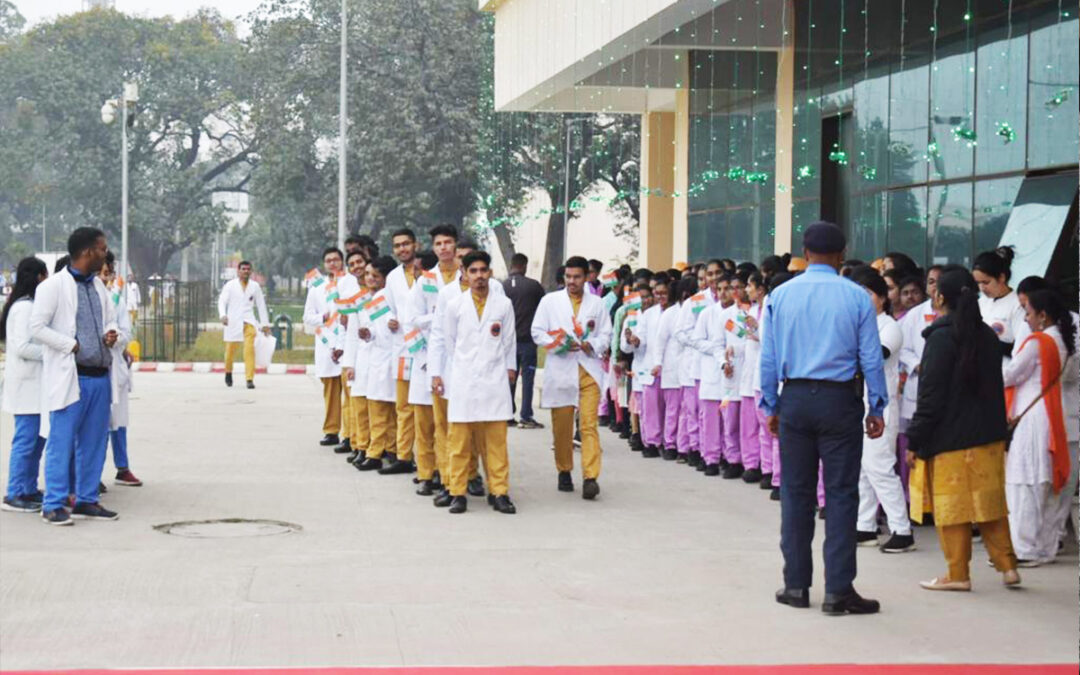 Aiims GKP celebrates 74th Republic Day