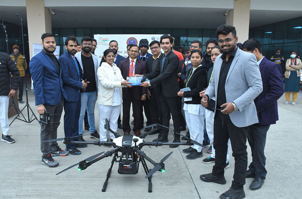 Successful Demonstration of Drone operability at AIIMS Gorakhpur under the direct supervision of our Executive Director