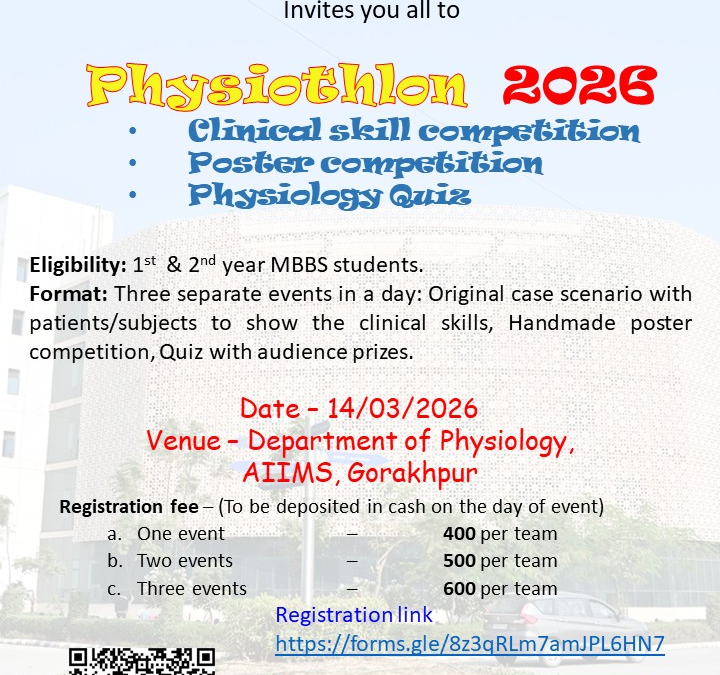 Physiothlon 2026- Inter college student competition on 14th March, 2026