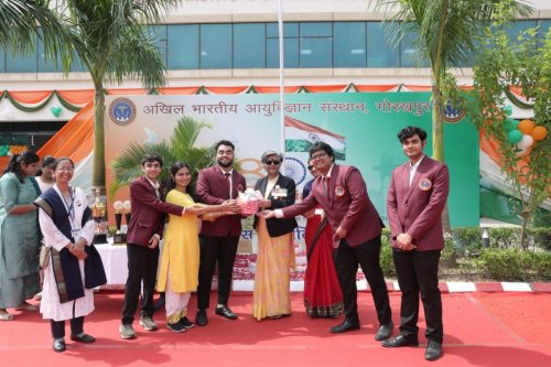 AIIMS Gorakhpur celebrated the 80th Independence Day